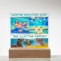 Personalized Family Vacation Memories Acrylic Plaque Table Top Display Gift