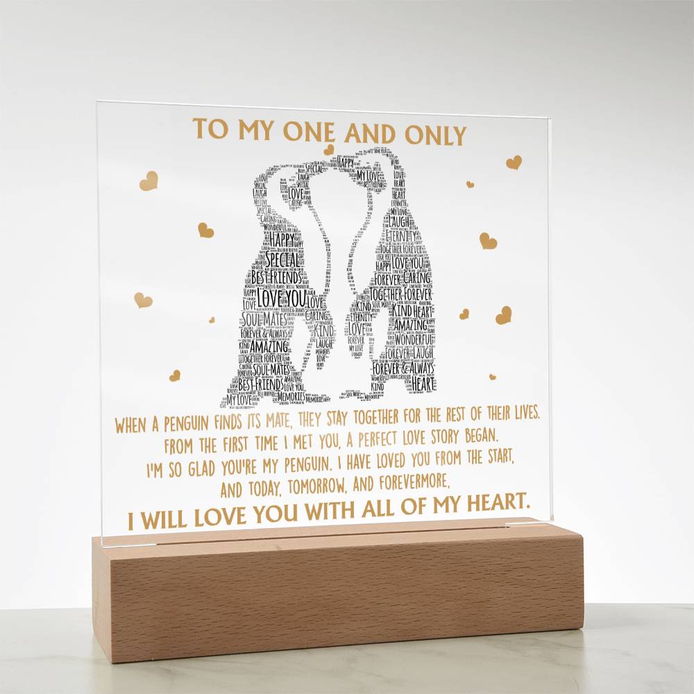 Soulmate - Perfect Love Story - LED Acrylic Plaque Table Top Display