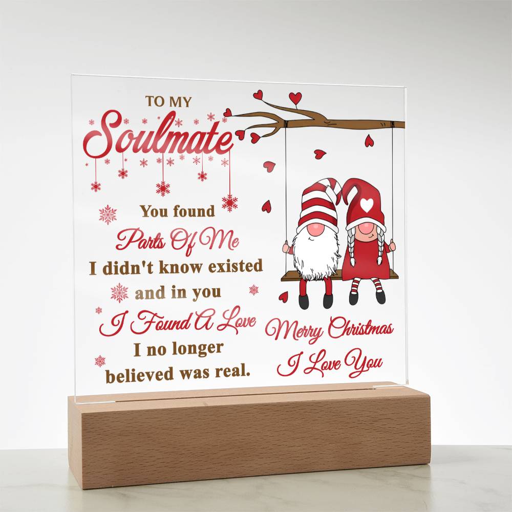 Soulmate Gift - Found Love - Square Acrylic Plaque