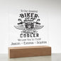 Personalized Gift For Dad - Amazing Biker Dad Acrylic Plaque