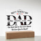 Personalized Fathers Day Gift For Dad - Best Dad In The World Acrylic Plaque