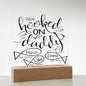 Personalized Gift For Dad - Hooked on Daddy Acrylic Plaque
