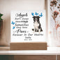 Border Collie Memorial Square Acrylic Sign Plaque