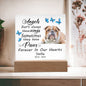 English Bulldog Memorial Square Acrylic Sign Plaque