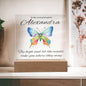Daughter Gift - Fly High Butterfly - Square Acrylic Plaque