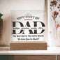 Personalized Fathers Day Gift For Dad - Best Dad In The World Acrylic Plaque