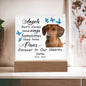 Dascshund Memorial Square Acrylic Sign Plaque