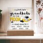 Grandparent Gift - Moon And Back Personalized Acrylic  Plaque