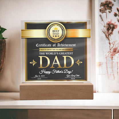 Dad Gift-Your Loving Child-Square Acrylic Plaque