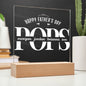 Personalized Fathers Day Gift For Dad - Pops Acrylic Plaque