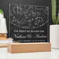 Personalized Stars Celestial Acrylic Gift Sign - The Night We Became One