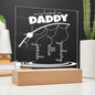Personalized Gift For Dad - We're Hooked on Daddy Acrylic Plaque