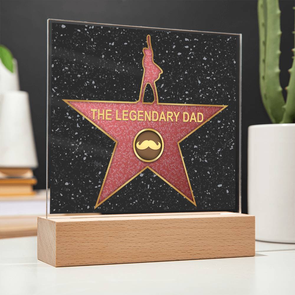 Dad Gift-The Legendary Dad-Square Acrylic Plaque