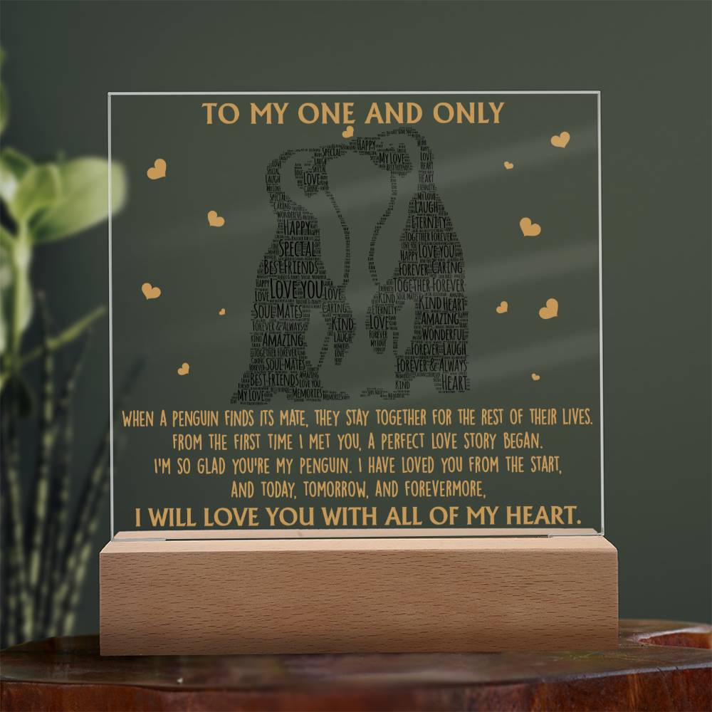 Soulmate - Perfect Love Story - LED Acrylic Plaque Table Top Display