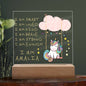 Personalized Night Light for Girl's Room - Unicorn