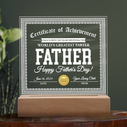 Dad Gift-Worlds Greatest Father Acrylic Plaque