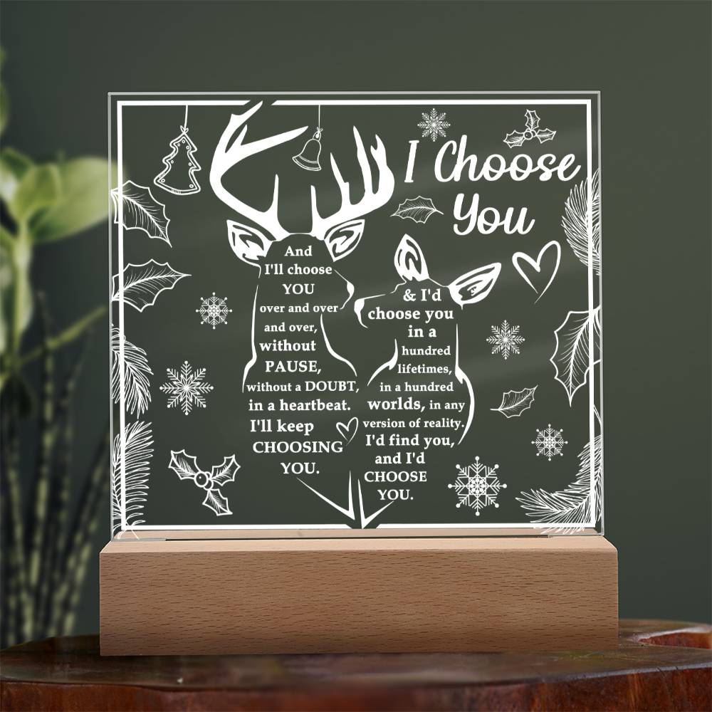 Soulmate Gift - I Choose You - Square Acrylic Plaque