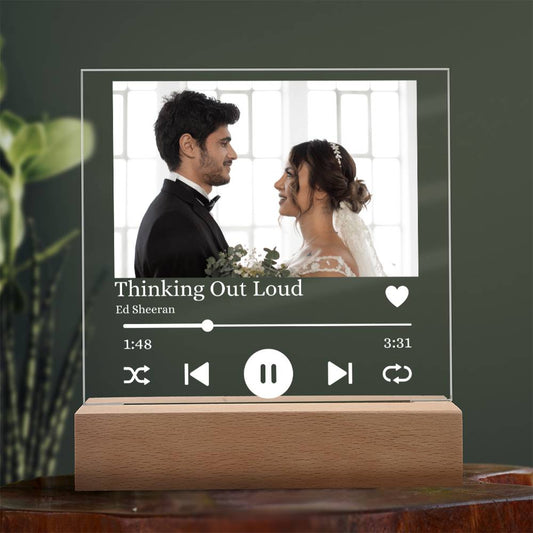 Personalized Soulmates Couple  Acrylic Song Plaque Table Top Display