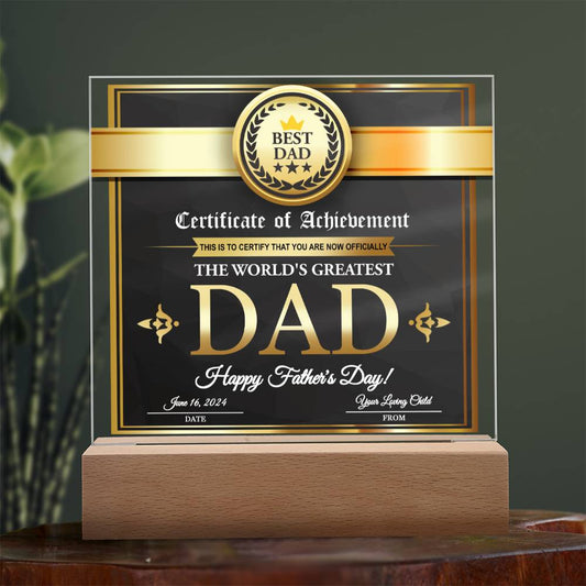 Dad Gift-Your Loving Child-Square Acrylic Plaque