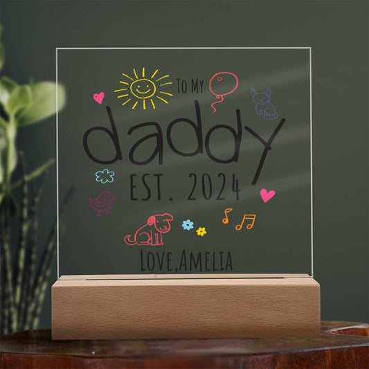 Personalized New Dad Gift - Established Acrylic Plaque