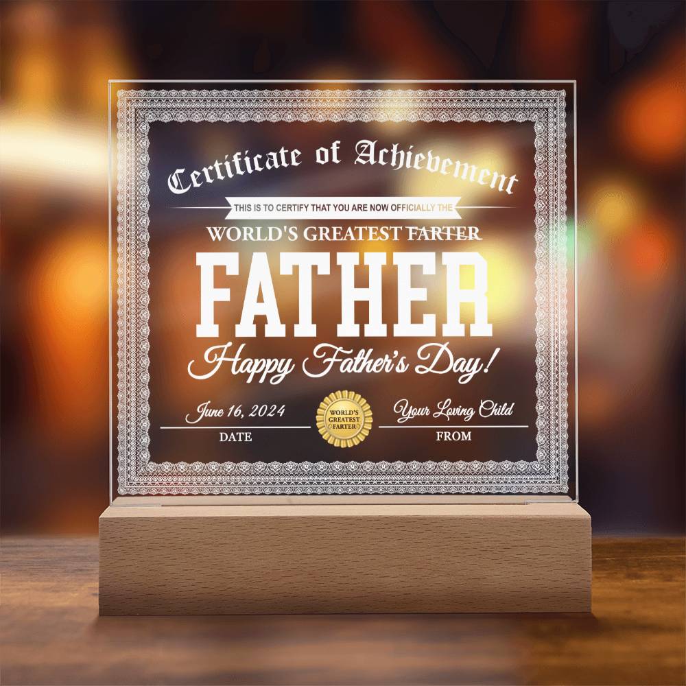 Dad Gift-Worlds Greatest Father Acrylic Plaque