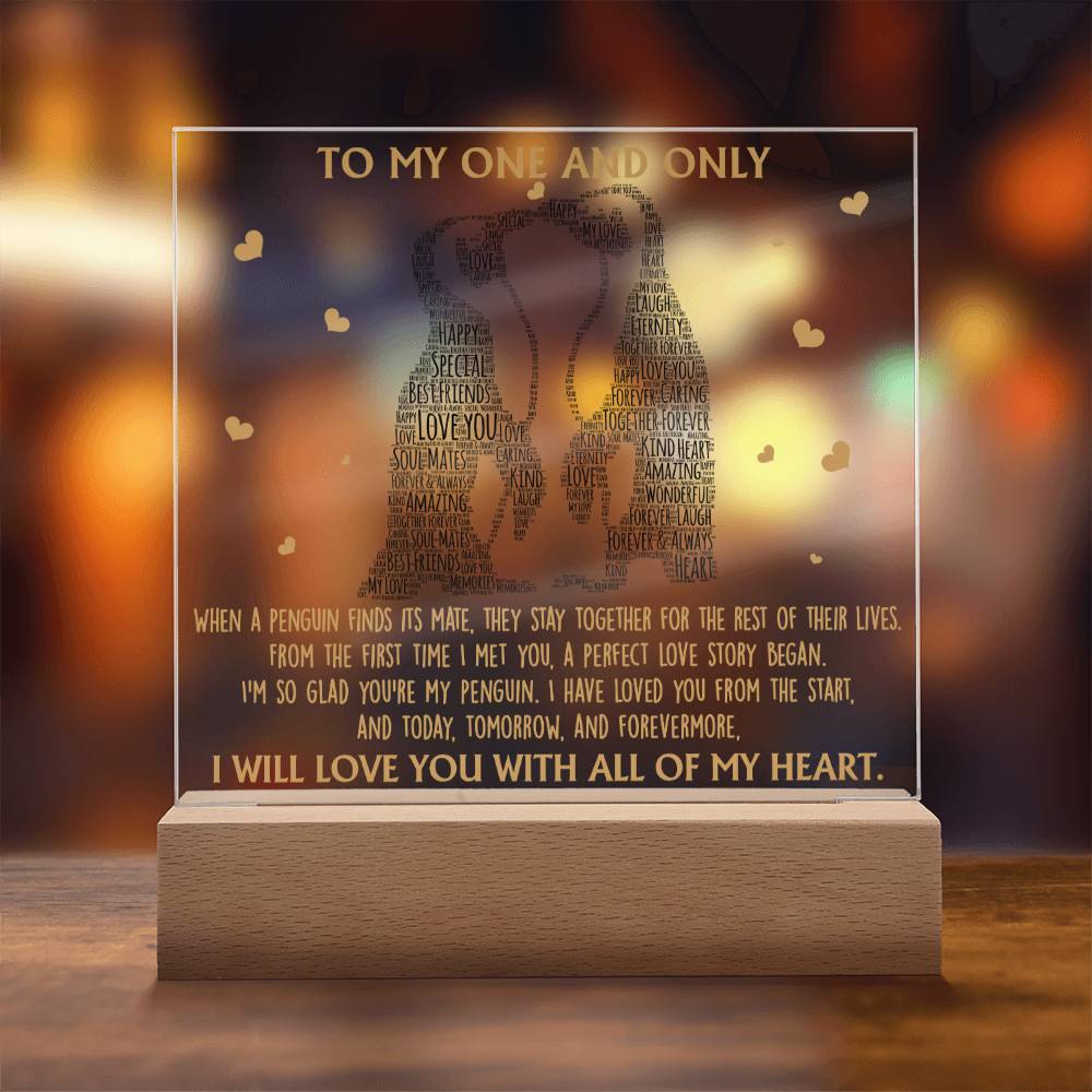 Soulmate - Perfect Love Story - LED Acrylic Plaque Table Top Display