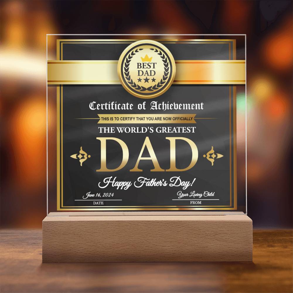 Dad Gift-Your Loving Child-Square Acrylic Plaque