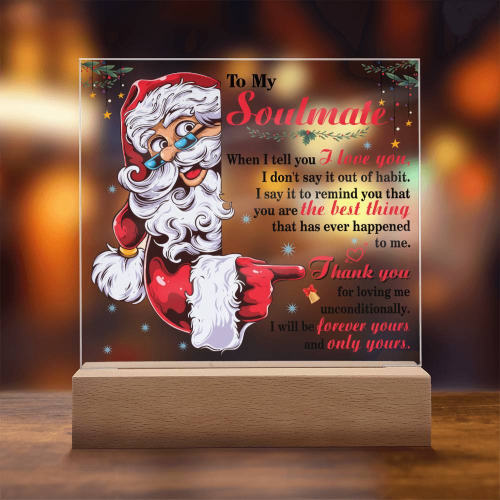 Soulmate Gift - Forever Yours - Square Acrylic Plaque