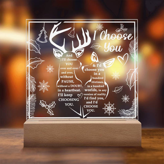 Soulmate Gift - I Choose You - Square Acrylic Plaque