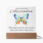 Daughter Gift - Fly High Butterfly - Square Acrylic Plaque