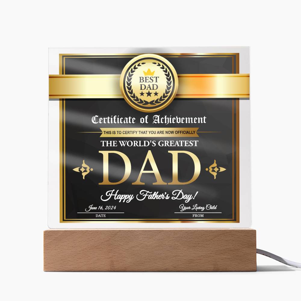 Dad Gift-Your Loving Child-Square Acrylic Plaque