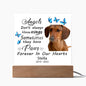 Dascshund Memorial Square Acrylic Sign Plaque