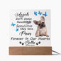 Personalized Pet Memorial Square Acrylic Sign Plaque