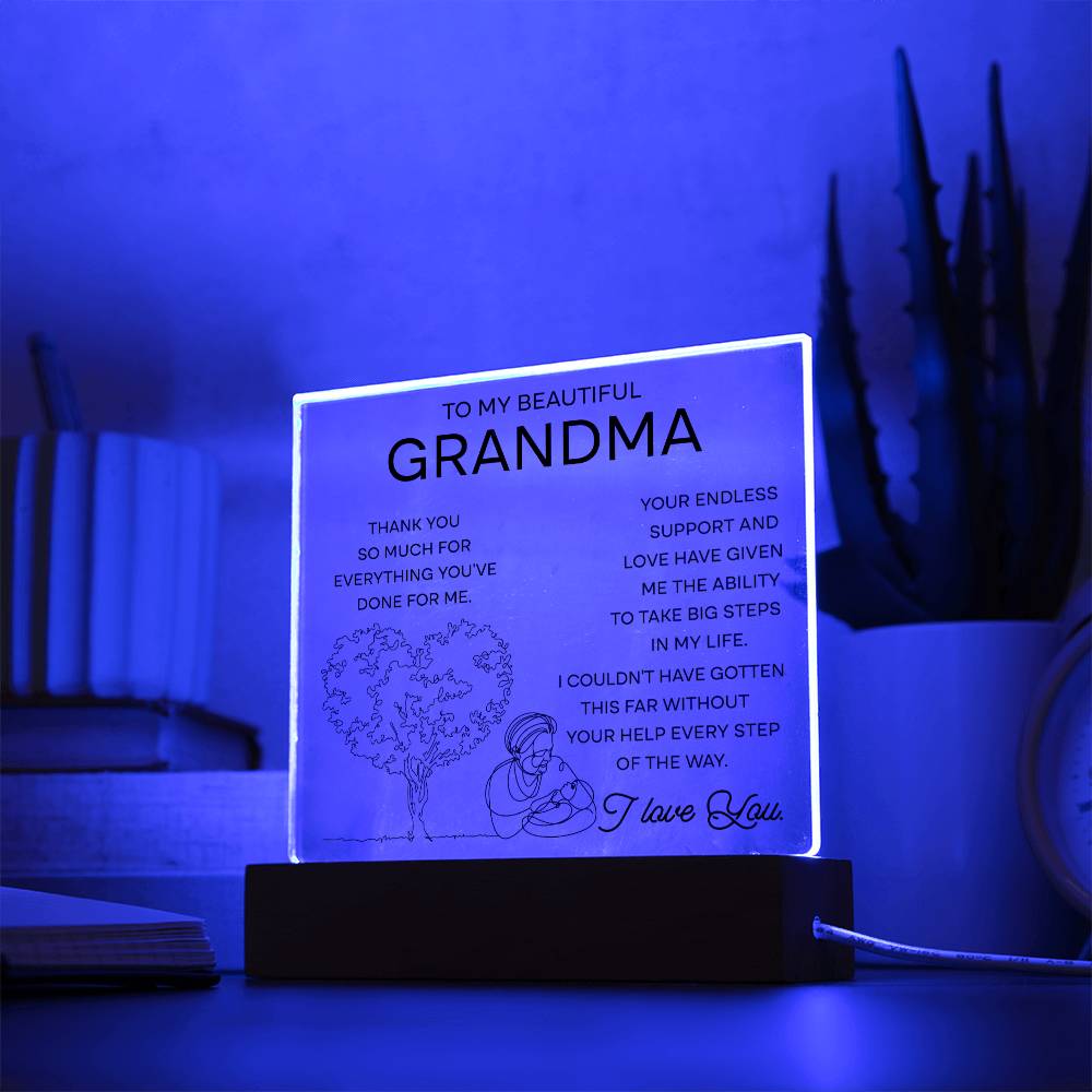 Grandma Gift - Acrylic Sign Plaque -Your Endless Support