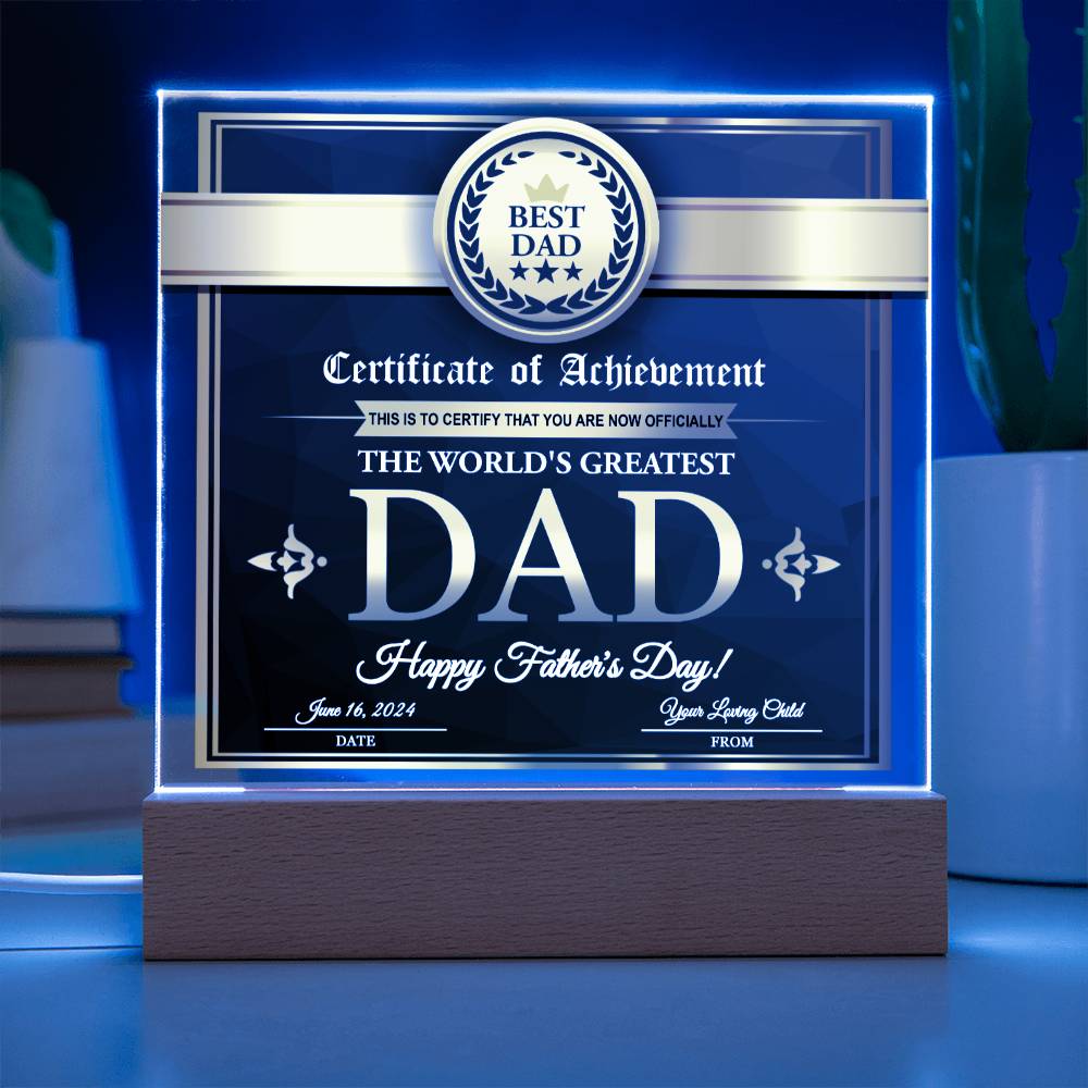 Dad Gift-Your Loving Child-Square Acrylic Plaque