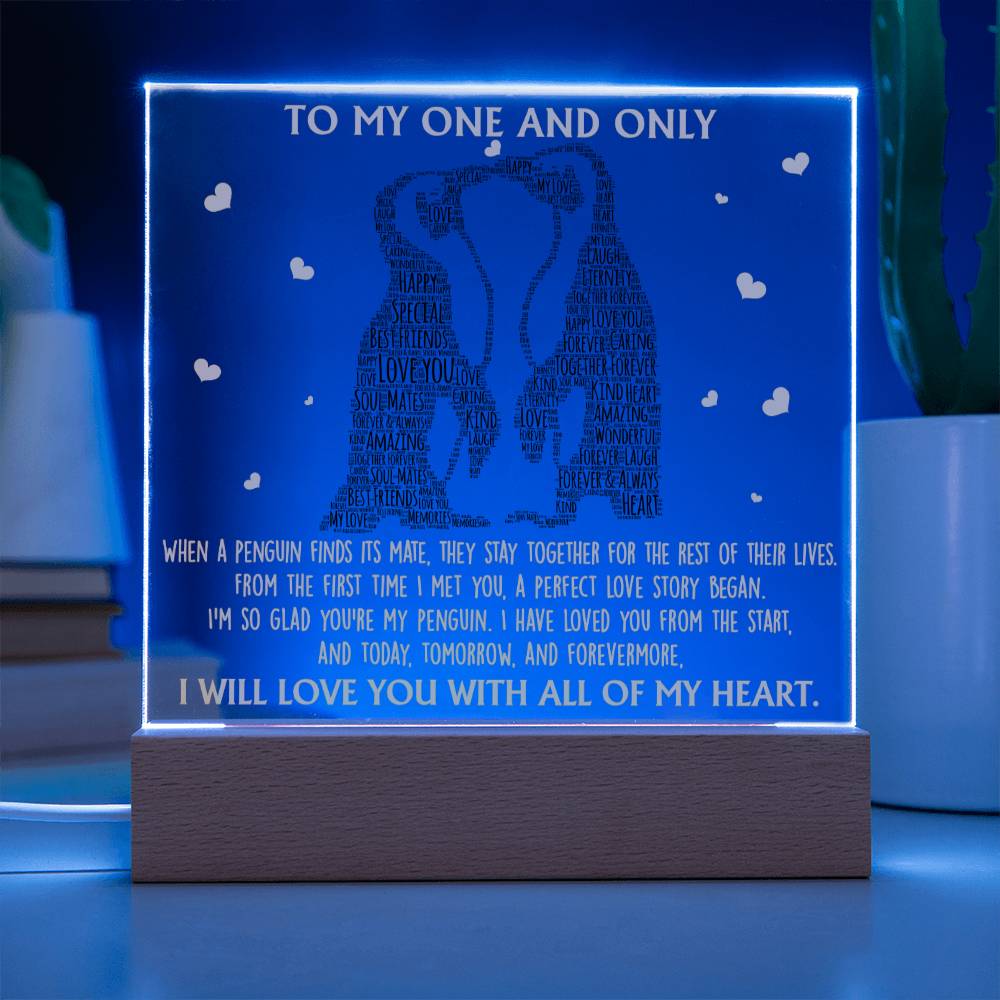 Soulmate - Perfect Love Story - LED Acrylic Plaque Table Top Display