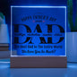 Personalized Fathers Day Gift For Dad - Best Dad In The World Acrylic Plaque