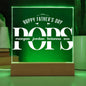 Personalized Fathers Day Gift For Dad - Pops Acrylic Plaque