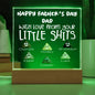 Personalized Fathers Day Gift For Dad - Little Shits Acrylic Plaque