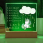 Personalized Night Light for Girl's Room - Unicorn