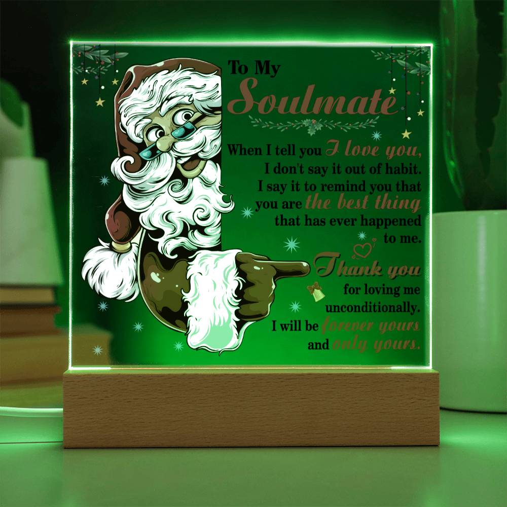 Soulmate Gift - Forever Yours - Square Acrylic Plaque