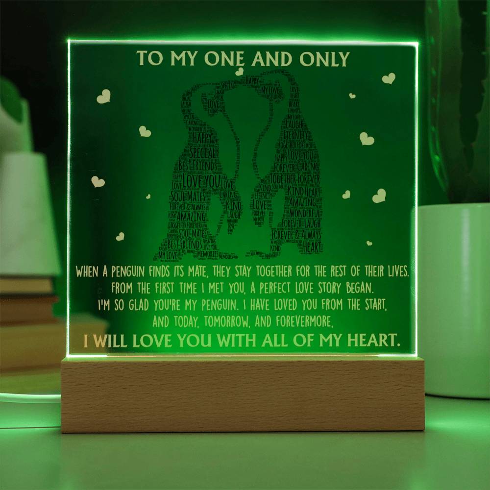 Soulmate - Perfect Love Story - LED Acrylic Plaque Table Top Display