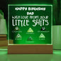 Personalized Birthday Gift For Dad - Little Shits Acrylic Plaque