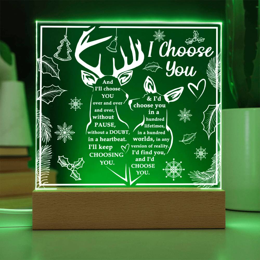 Soulmate Gift - I Choose You - Square Acrylic Plaque