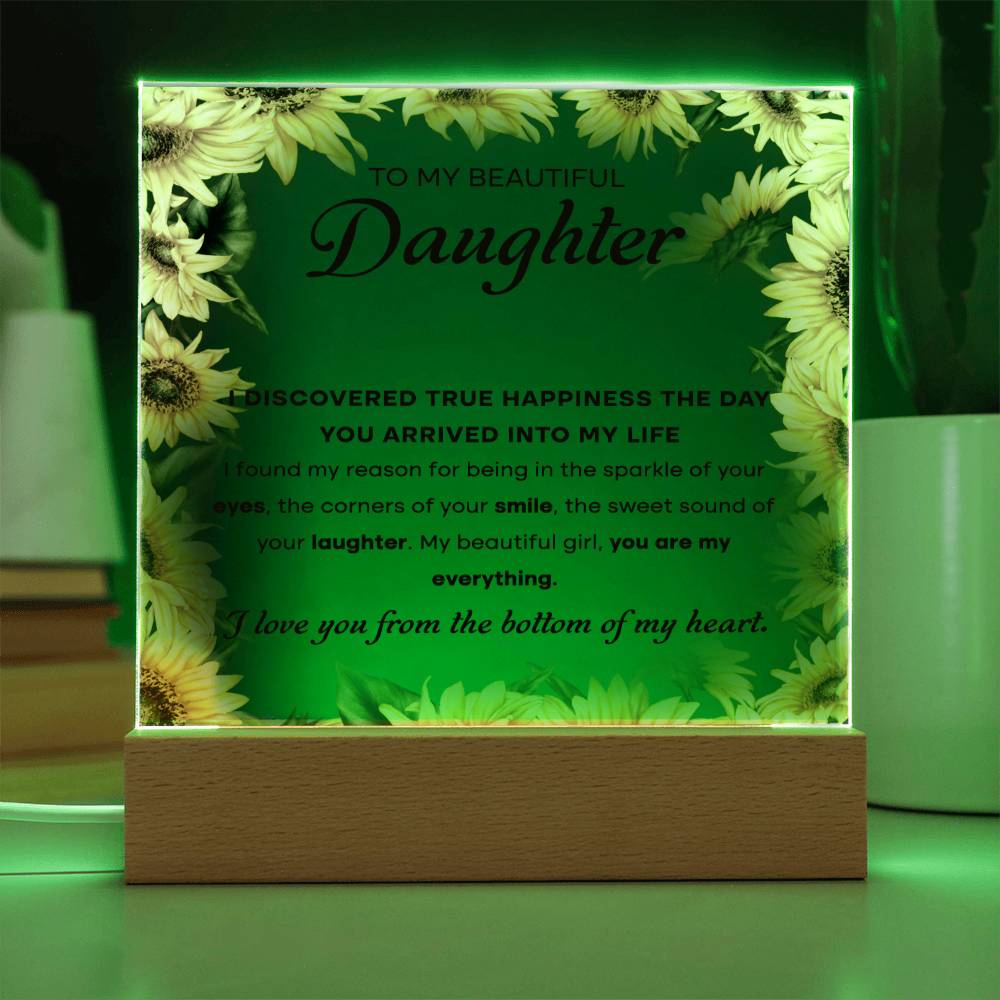 For My Daughter Gift -Acrylic Plaque- True Happiness - Sweet Sounds 3