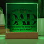 Personalized Fathers Day Gift For Dad - Best Dad In The World Acrylic Plaque