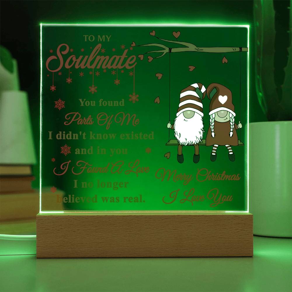 Soulmate Gift - Found Love - Square Acrylic Plaque