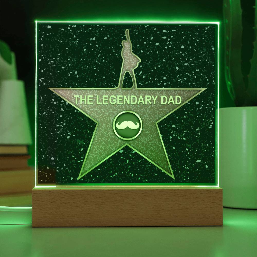 Dad Gift-The Legendary Dad-Square Acrylic Plaque