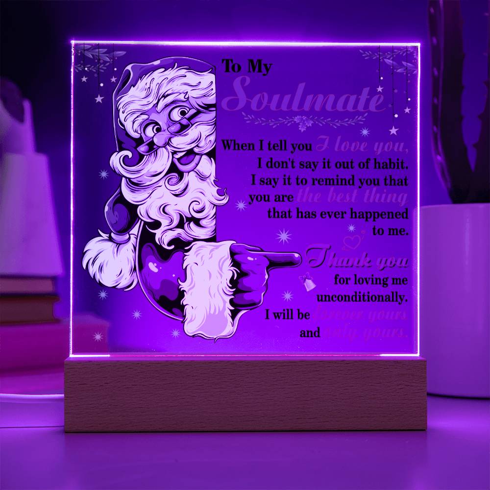 Soulmate Gift - Forever Yours - Square Acrylic Plaque