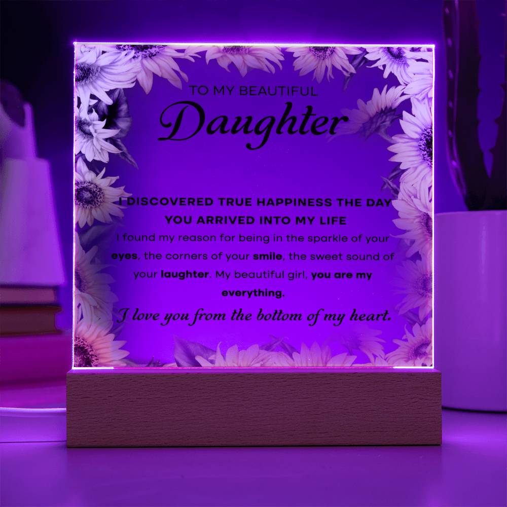 For My Daughter Gift -Acrylic Plaque- True Happiness - Sweet Sounds 3